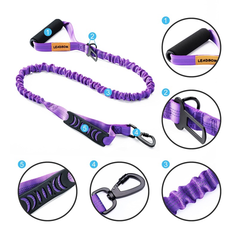 LEADSOM 6FT Highly Reflective Heavy Duty Elastic Bungee Medium and