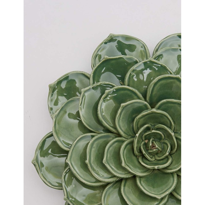 SEINHIJO Ceramic Flower Wall Decor 3D Wall Art Sculpture Home