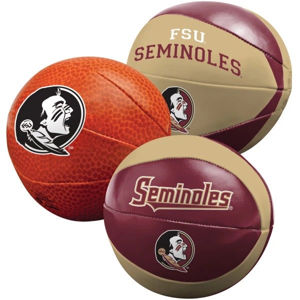 Rawlings Florida State Collegiate Softee 3 Pack 4" Basketball Set