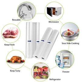 Sacs Sous Vide Pack of 6 Packs 15 x 300 cm and 20 x 300 cm Compatible with Imports Source Sous Vide pour la Maison, Certification de Sécurité Alimentaire pour Appareil Sous Vide