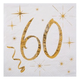 Napkins with golden lettering 18, birthday napkins 18 gold (60)
