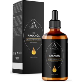 Organic Cold-Pressed Argan Oil, For Hair, Face, Body, Skin, Argan Oil Baby, 100% Pure and Sustainable, Natural for Cosmetics, Skin Care, Vegan and Cruelty Free, 100 ml