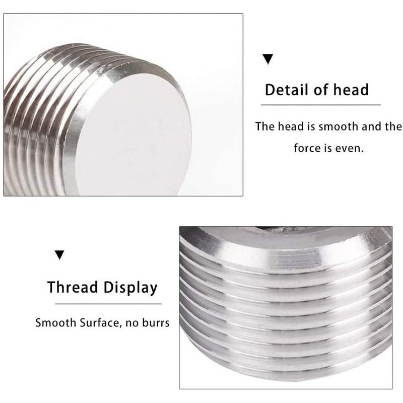 Metalwork 5 Sizes 304 Stainless Steel Pipe Fitting, Hex Countersunk