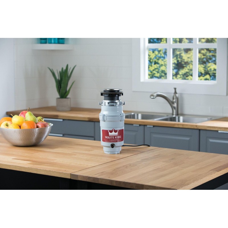 Waste King Garbage Disposal for Kitchen Sink with Power Cord,