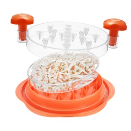 Chicken Shredder, Large Chicken Breast Shredding Tool Twist, With Separate Plate & Brush Easy Cleaning, Meat Shredder Tool Twist For Pork Beef Chicken Anti-Slip Dishwasher Safe BPA Free(Orange)