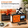 4000mAh Emergency Weather Radio with Hand Crank and Solar Charging