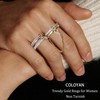 COLOYAN 18K Gold Plated Stackable Rings for Women Non Tarnish,Gold