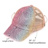 C.C Exclusives Washed Distressed Cotton Denim Criss-Cross Ponytail Hat Baseball