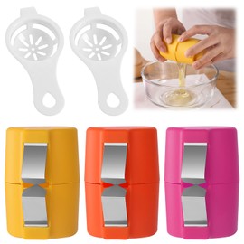 GTNCE 3 Pcs Egg Shell Opener, Egg Cracker Tool, Egg Peeler with 2 Egg Yolk Separator, Handheld Egg Cutting Tool, No Mess Easy Egg Opener, Stainless Steel Egg Opener Tool for Cooking and Baking