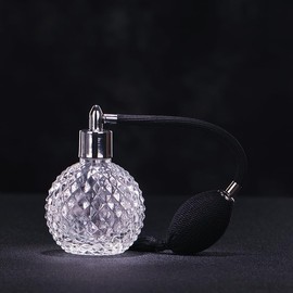 Topxome 100ml Crystal Vintage Style Perfume Bottle Gold Silver Long Spray Tassels Atomizer Pump Refillable Glass Bottles Makeup Tool (Silver)