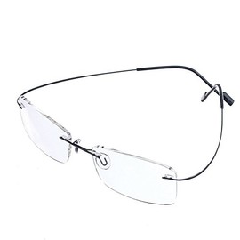Bi Tao Super Light 100% Titanium Reading Glasses 3.00 Men Women Fashion Rimless Reading Eyeglasses 23 Strengths Available in 6 Colors+ Eyewear Case