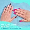 YIMART Clear Acrylic Long Fake Nails Capsules Almond French Coffin