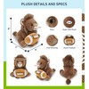 DolliBu Squat Lion Stuffed Animal with Football Plush - Soft