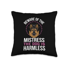 German Shepherd Gifts for Women Funny & Cute Dog German Shepherd Throw Pillow, 16x16, Multicolor