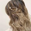 Caiguoer 3Pcs Gold/Silver Moon Star Hair Clip Set Hair Bridal