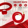 Berverra 4pcs Velvet Stanchion Rope, 5 Feet Red Velvet Rope