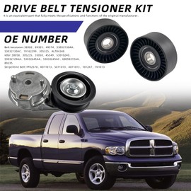 HHENGYISOUL Belt Tensioner Pulley Assembly for Ram 1500 2500 2500 2003-2008,Drive Belt Tensioner Pulley Assembly Kit