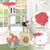 PETSITE 49 Inch Flower Cat Tree, Modern Multi-Level Cute Cat