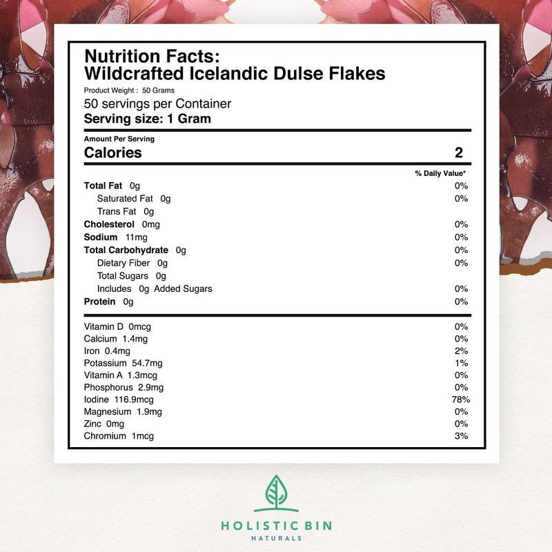 Wildcrafted Icelandic Dulse Flakes by Holistic Bin - Finest Culinary