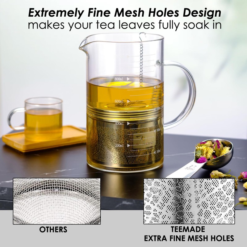 TEEMADE Extra Large Tea Infuser for Loose Tea & Spice