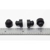 Pkg of 4 - Black Medium-Hard Flexible Plastic Push in