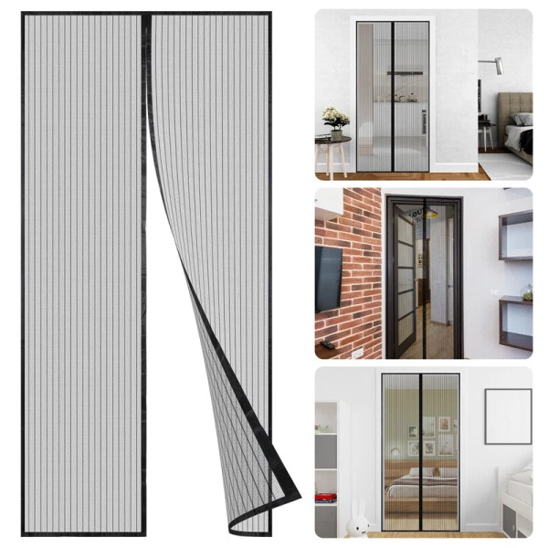 MUCH 82" Magnetic Screen Door Mesh Patio Door Net Anti-Scratch