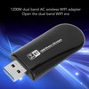 Wireless USB Adapter Desktop Computer 1200Mbps Wireless Network Card Dual
