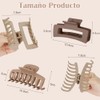 8 Pinzas Grandes para Cabello,Pinzas para Cabello Mate,Multicolor