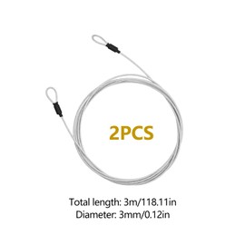 JINTANG 2 x wire rope with eyelets, 3 m long bicycle lock, cable lock, steel cable with eyelets, steel cable coated, rope lock for bicycle, motorcycle, furniture, garden, camping items, etc., safety