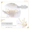 IYOU Bridal Wedding Hair Combs Silver Pearl Side Comb headpiece