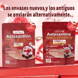 Gwynne Astaxantina 12 Mg 300 Cápsulas Blandas Antioxidante,astaxantina Antioxidant From Fresh Haematococcus Pluvialis,apoya La Salud Ocular,...       