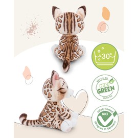 NICI Kuscheltier Katze Bengal 20cm - braun - Weiches Plüschtier – niedliches Stofftier zum Kuscheln & Spielen – tolle Geschenkidee für Kinder & Erwachsene - 62190