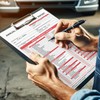 Annual Vehicle Inspection Report Form 30-pk 3-Ply Carbonless,Adhesive Vinyl Label