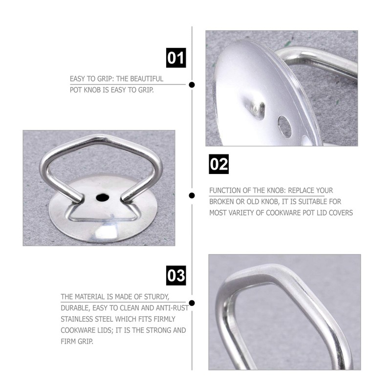BESTonZON Pot Lid Handle Stainless Steel Universal Replacement Lid Knob
