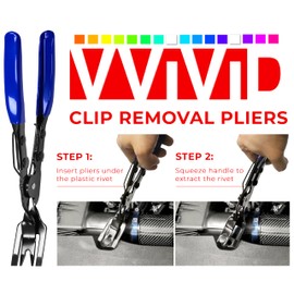 VViViD 3 Piece Clip Plier Set - Removal Tool Bundle for Automotive Door Panels, Dashboard Repairs and Fasteners