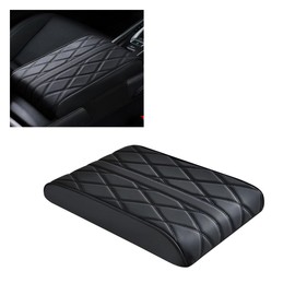 Car Center Console Cover Pad, Leather Auto Console Arm Rest Cover, Waterproof Car Armrest Seat Box Cushion Protector, Memory Foam Armrest Pillow for Most Cars