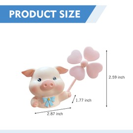 MLY Cute Pig Car Air Freshener Vent Clips, Rotating Windmill Car Vent Air Clip, Creative Fan Outlet Vent Fresheners, Auto Animal Dashboard Trim Clips, Interior Decoration Accessories (Pig)