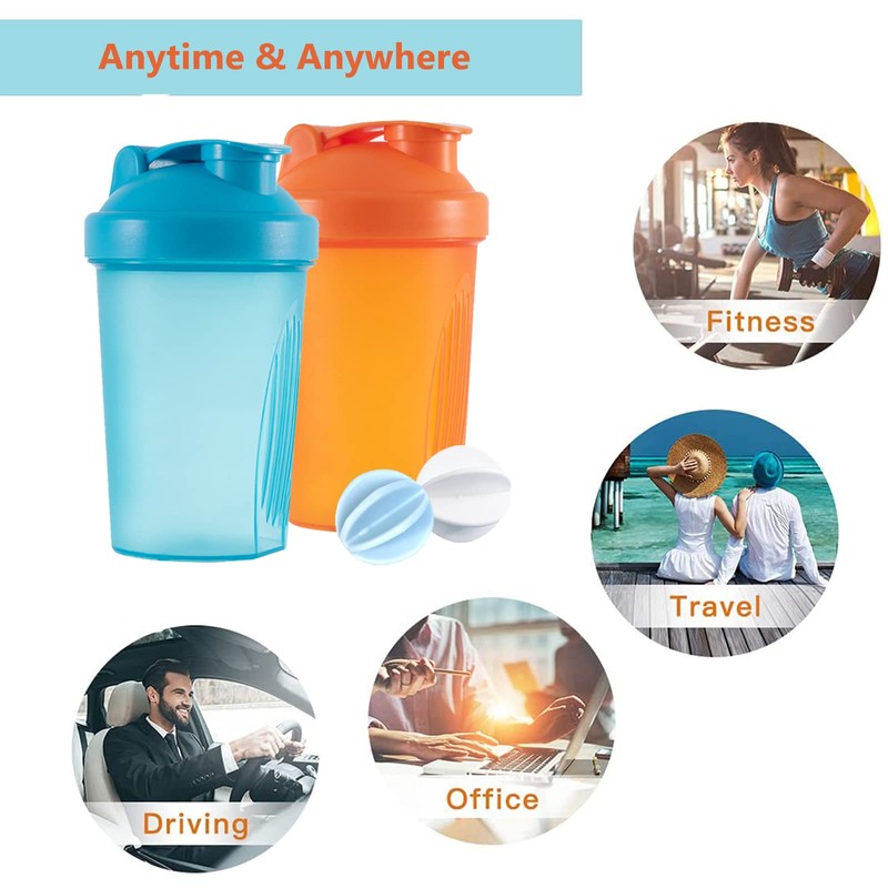 YAYAYOUNG Shaker Bottle Protein Shakes Cup and 13.5-Ounce/400ML Shaker Bottle