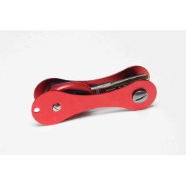 FixtureDisplays Red Compact Key Holder Keyring Organizer Aluminium Pocket Keychain 16072