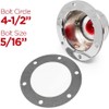 CHR3434024 Chrome 6 Hole Hub Cap with Side Fill Plug
