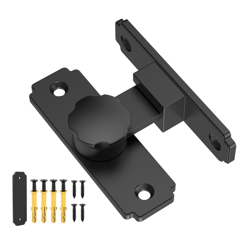 StickNGo Heavy Duty 90 Degree Barn Door Lock, 304 Stainless