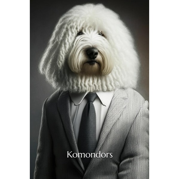 Komondor in a Suit 120 Lined Pages Notebook Journal 6"x9"