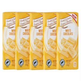 White Chocolate Bars, Individually Wrapped Candy, Imported German, Real Cacao Butter, Snack Snacking Food Dessert Gift Gluten Free Treat, 5 Choceur Bars,1.4oz Each