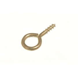 200 Of Picture Frame Screw In Eye 12Mm X 1.2Mm Eb Brass Plated Steel