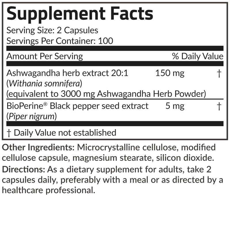 Futurebiotics Ashwagandha Extra Strength Stress & Mood Support with BioPerine