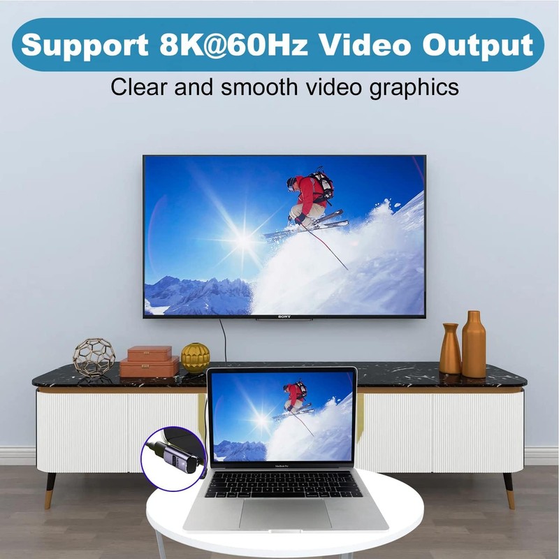 USB C Magnetic Adapter Converter, USB 3.1 40Gbps, 140W PD