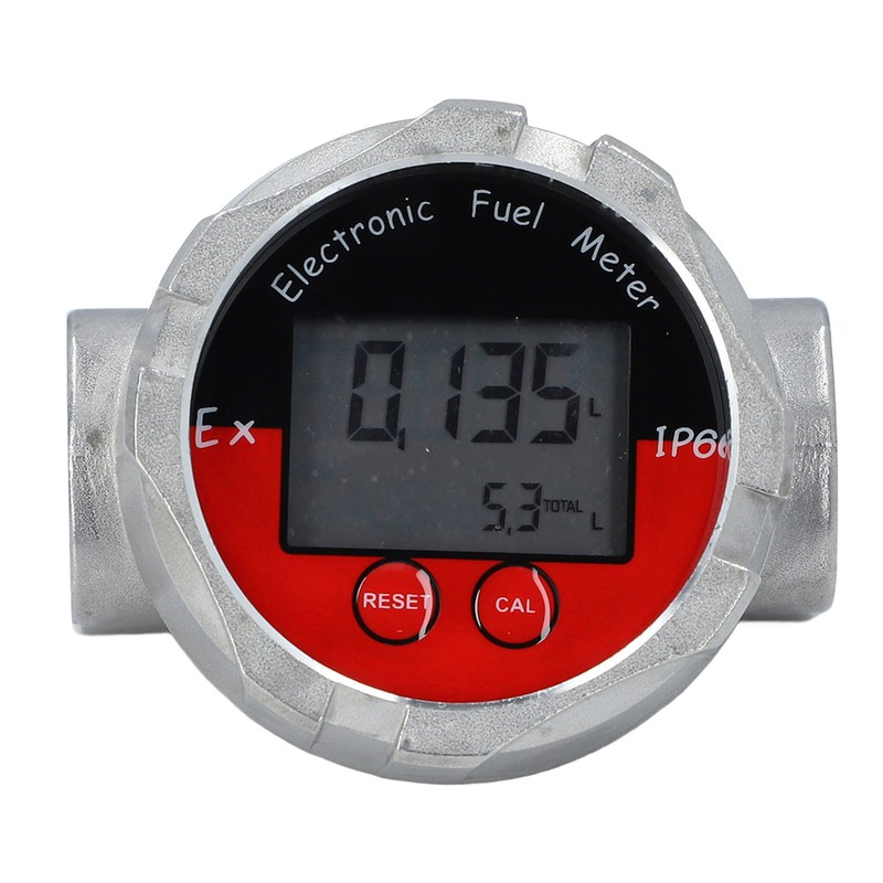 1 Inch Flow Meter LCD Display Digital Turbine Flow Gauge