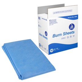 Dynarex 3520 Burn Sheet, Sterile, Safely Cover Burn Victim, Blue, 60" x 90", Pack of 12