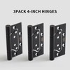 YAGU 3 Pack Non-Mortise Door Hinges - 4" × 3"