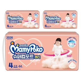 Mommy Poco Super Comfort Panty Diaper for Girls, Stage 4, 132 Sheets / 마미포코 슈퍼컴포트 팬티형 기저귀 여아용, 4단계, 132매